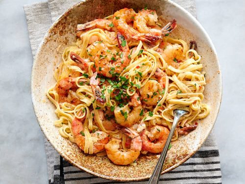 argentine shrimp with linguine