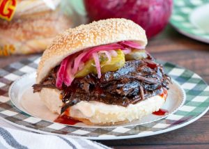 BBQ beef brisket sandwiches service suggestions